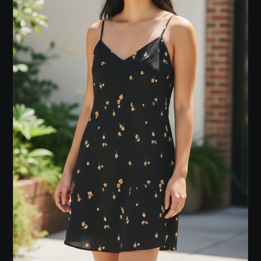Vintage Barbizon Floral Print Slip Dress